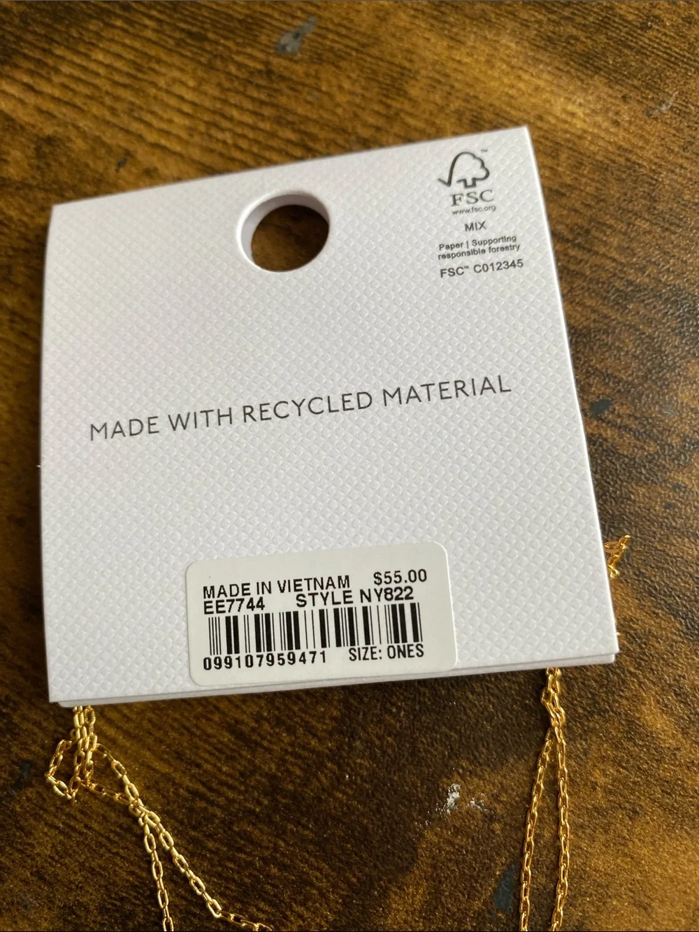 NWT MADEWELL Semiprecious Horn Charm Necklace Set - Picture 8 of 8